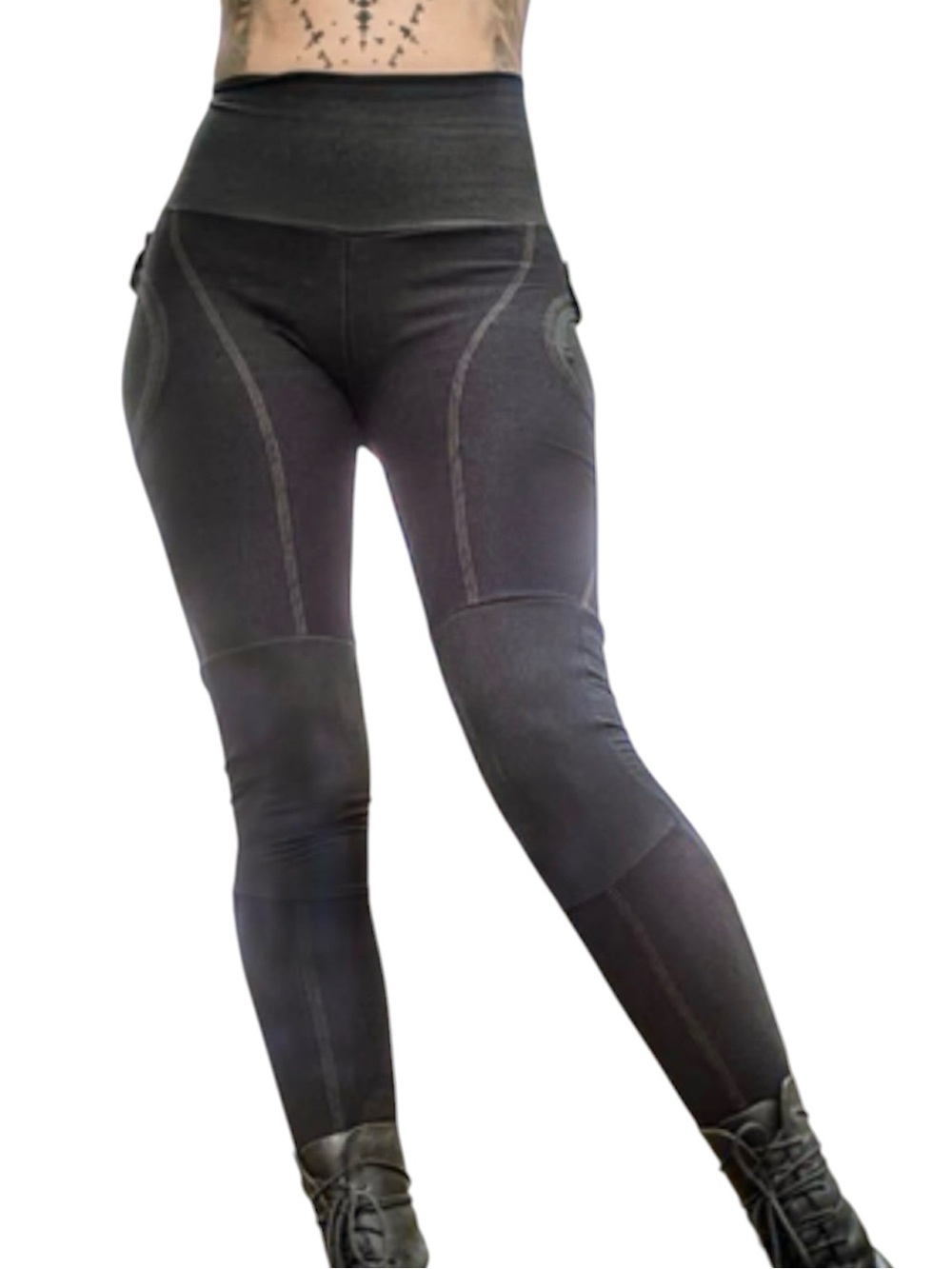 CROSSFOX Black Limited Edition Lightweight Mercury Leggings Round Pockets Large